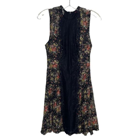 Material Girl Dresses & Skirts - Material Girl Womens Size Medium Black Floral Lace Sleeveless Casual Lined